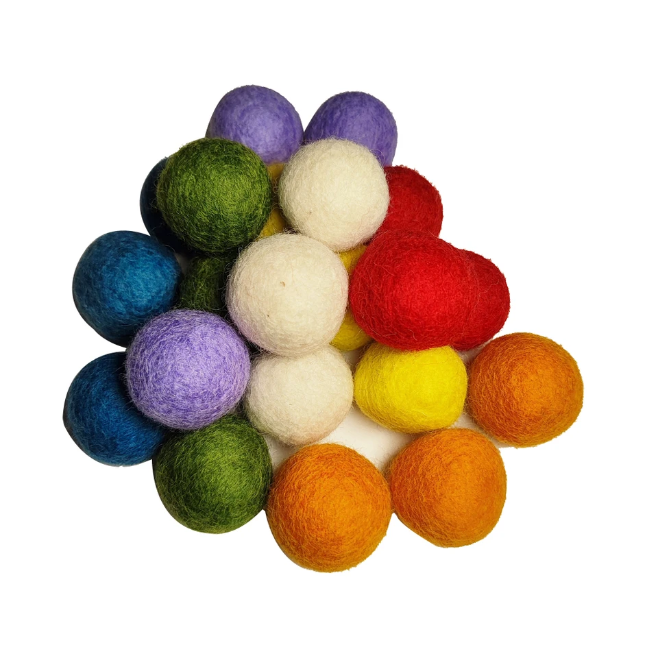 100pcs/lot 1.0cm/2cm/3cm Wool Felt Balls Round Wool Felt Balls Pom