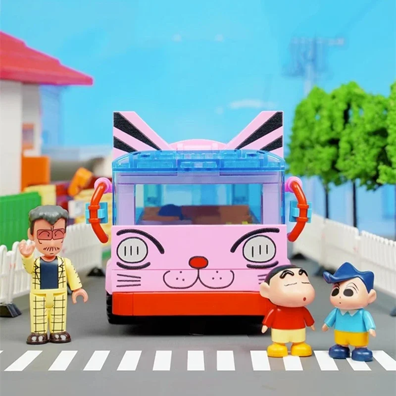 keeppley Crayon Shin-chan building block puzzle toy Kawaii model