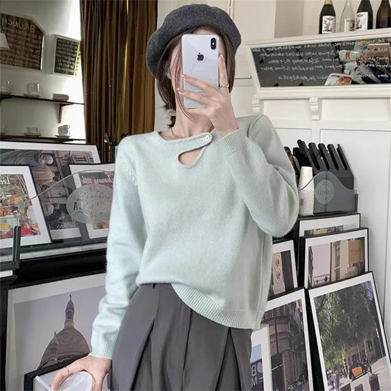 Women Autumn Winter Loose Knit Sweater