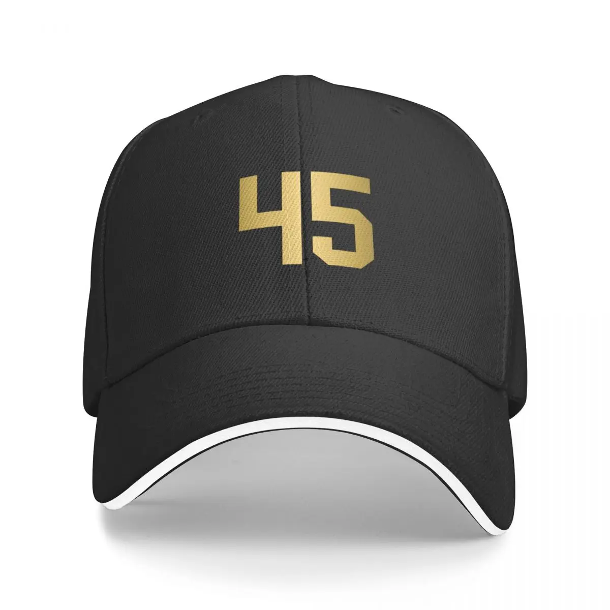 

Новинка, Спортивная винтажная пляжная шляпа с номерами и золотыми цифрами 45, Прямая поставка, для мужчин и женщин