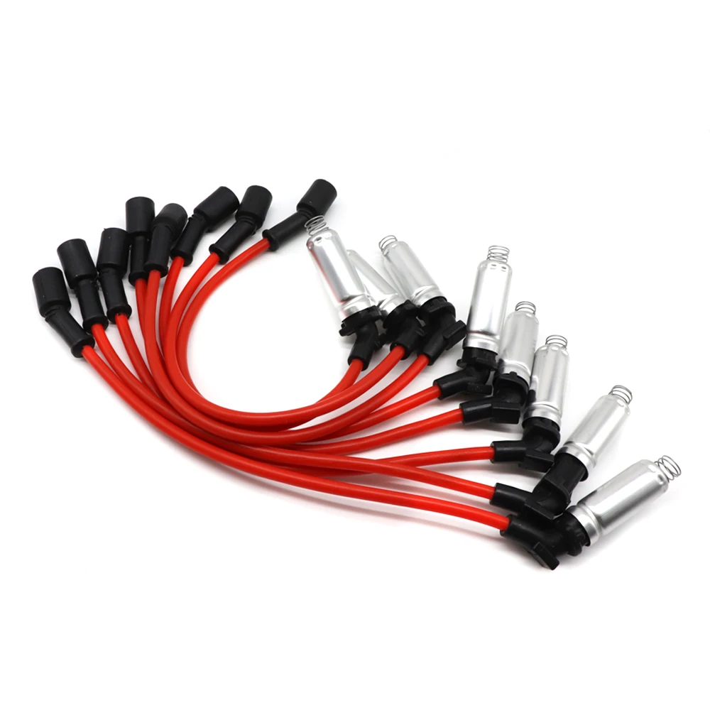 XUAN 8pcs Ignition Spark Plug Wire Kit Set Cable 48322R For Chevrolet Avalanche GMC Envoy Yukon XL Pontiac Grand Prix GTO Hummer