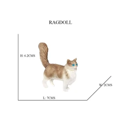 Hand - Painted Realistic Cat Figurines Set - Mini Kittens for Home and Office Decor (Ragdoll Y)