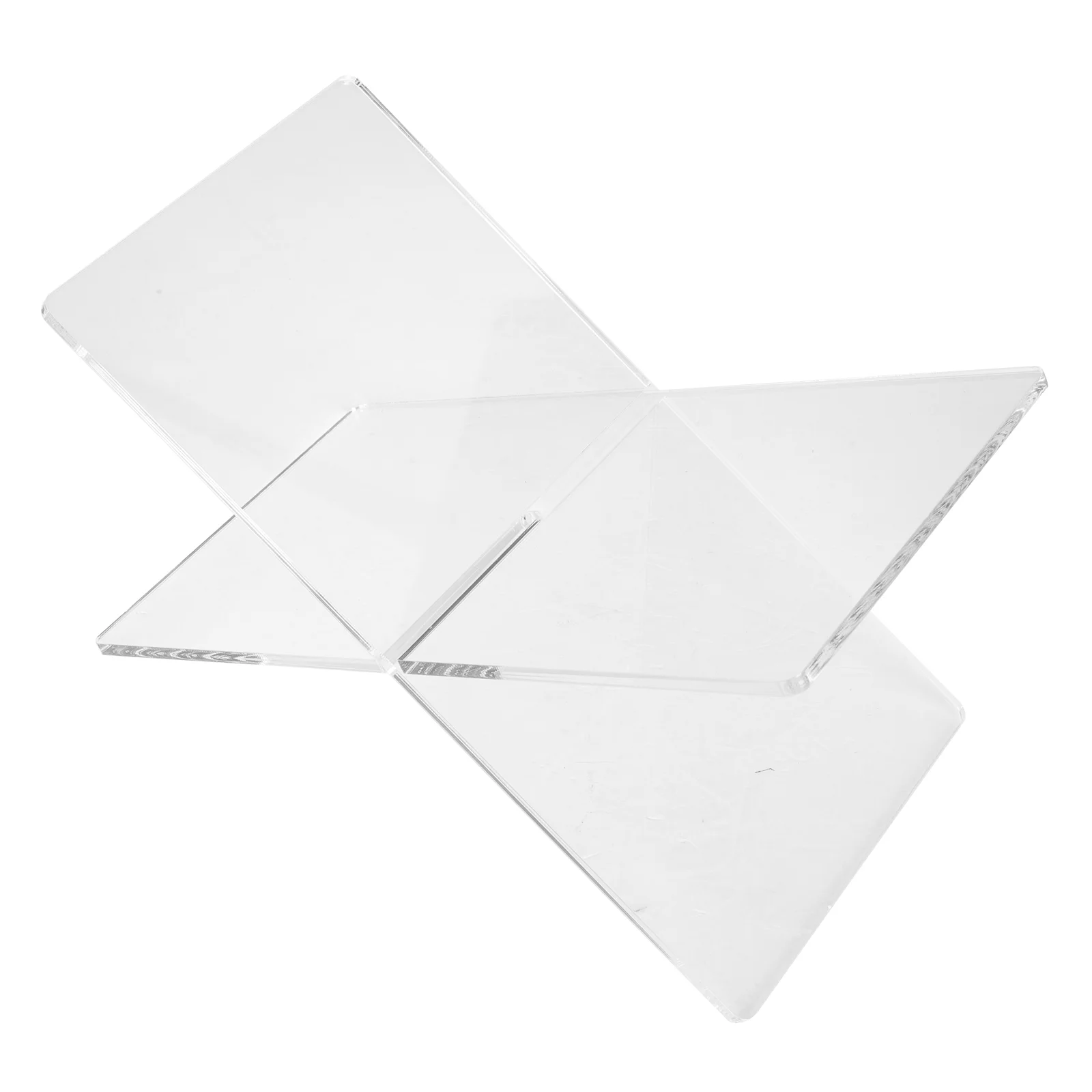 

Transparent Book Stand Files Showing Rack Acrylic Musical Notation Displaying Shelf X-shaped Desktop Booking Holding Rack