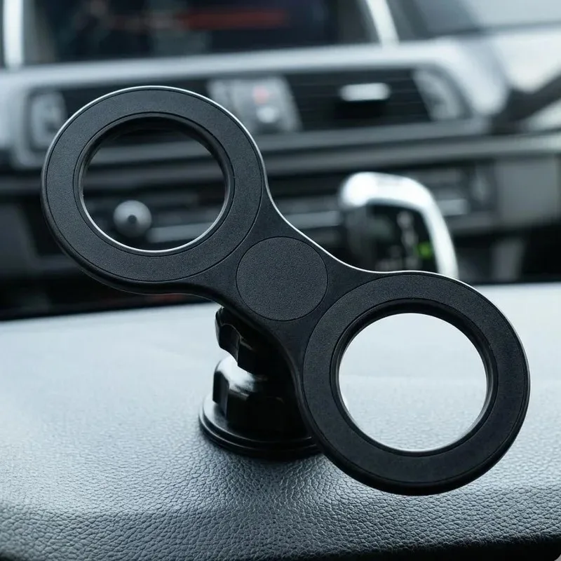 Dual-Phone Magnetic Car Mount with Secure Attachment Ring