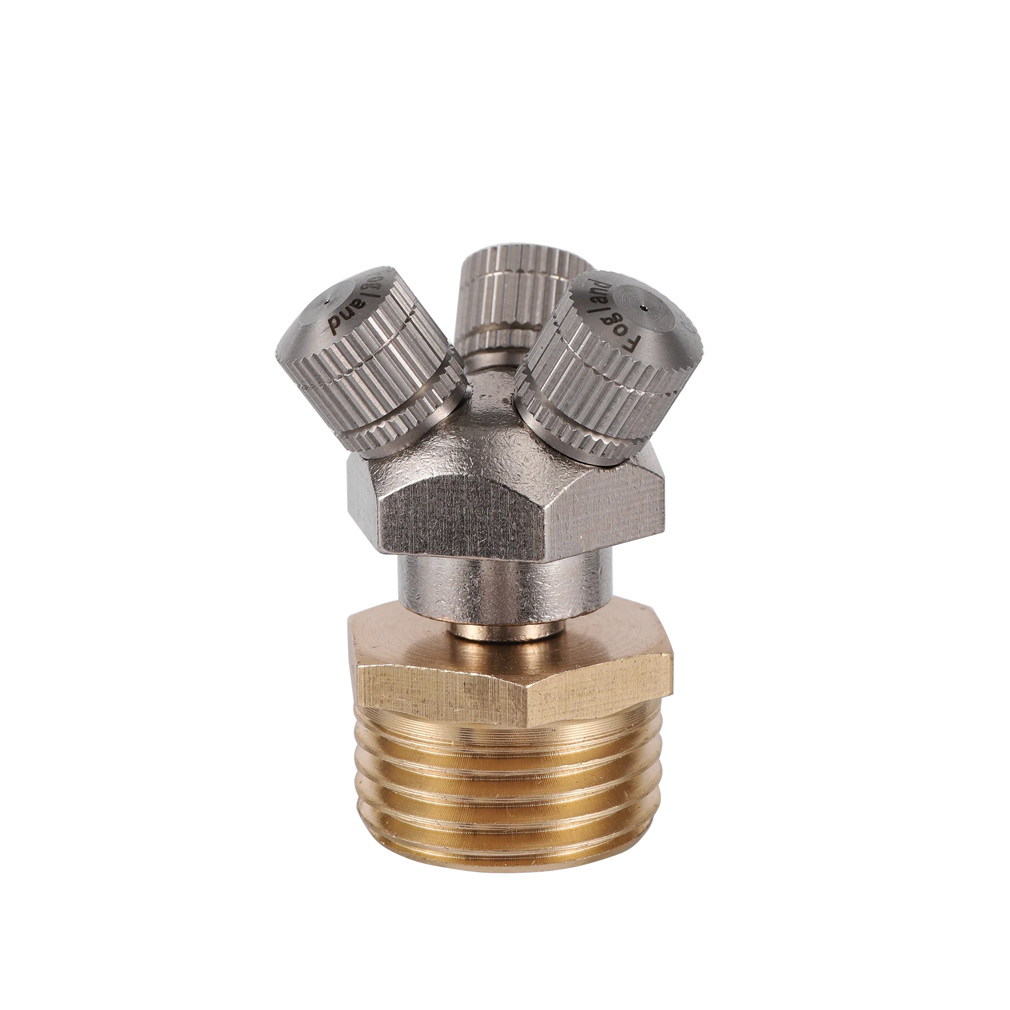 Ugello Nebulizzatore In Ottone Da 1/2 Pollice – 3 Fori – Irrigazione A Spruzzo Per Giardino, Balcone, Tetto – Rame Resistente