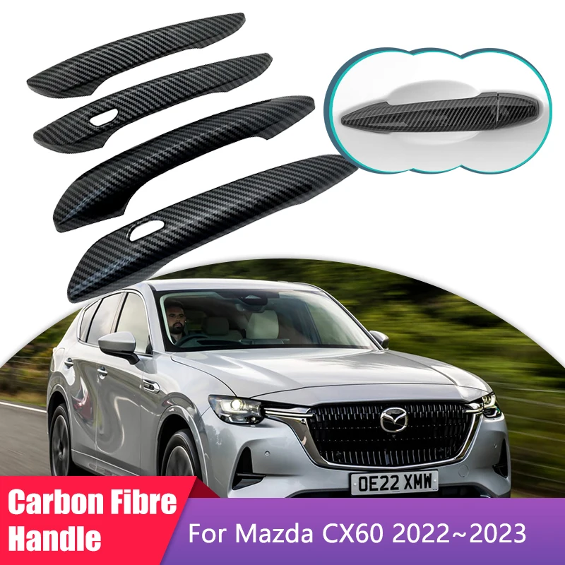 Glanz Schwarz Carbon Chrom Türgriff Abdeckung Aufkleber für Mazda CX60 CX  60 CX-60 KH 2022 2023 Auto Externe stil Zubehör - AliExpress