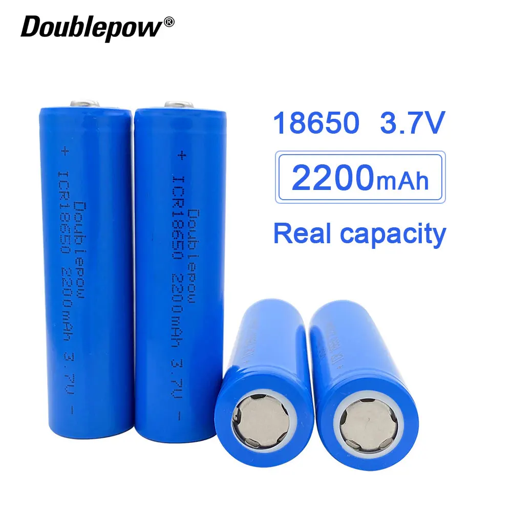 NEW original Doublepow 18650 battery 3.7V 2200mah 18650 lithium rechargeable battery for