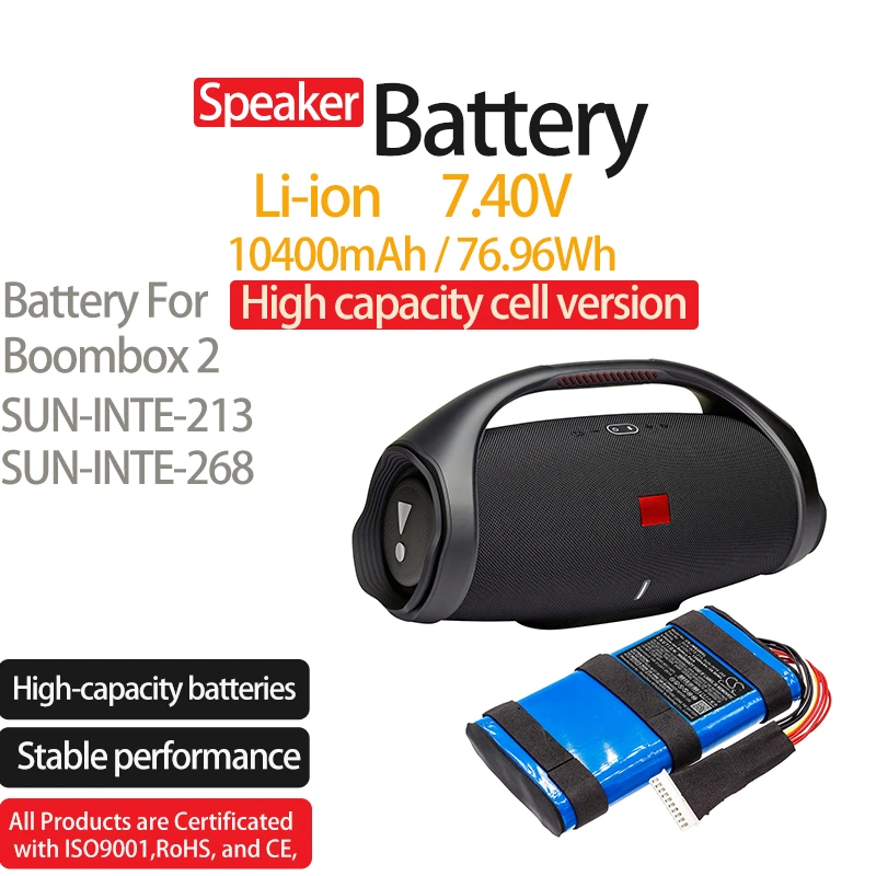 Cameronsino Battery For Jbl Boombox Boombox 2 100 Bluetooth Speaker Battery High Capacity Cell 10000mah-13500mah - Packs - AliExpress