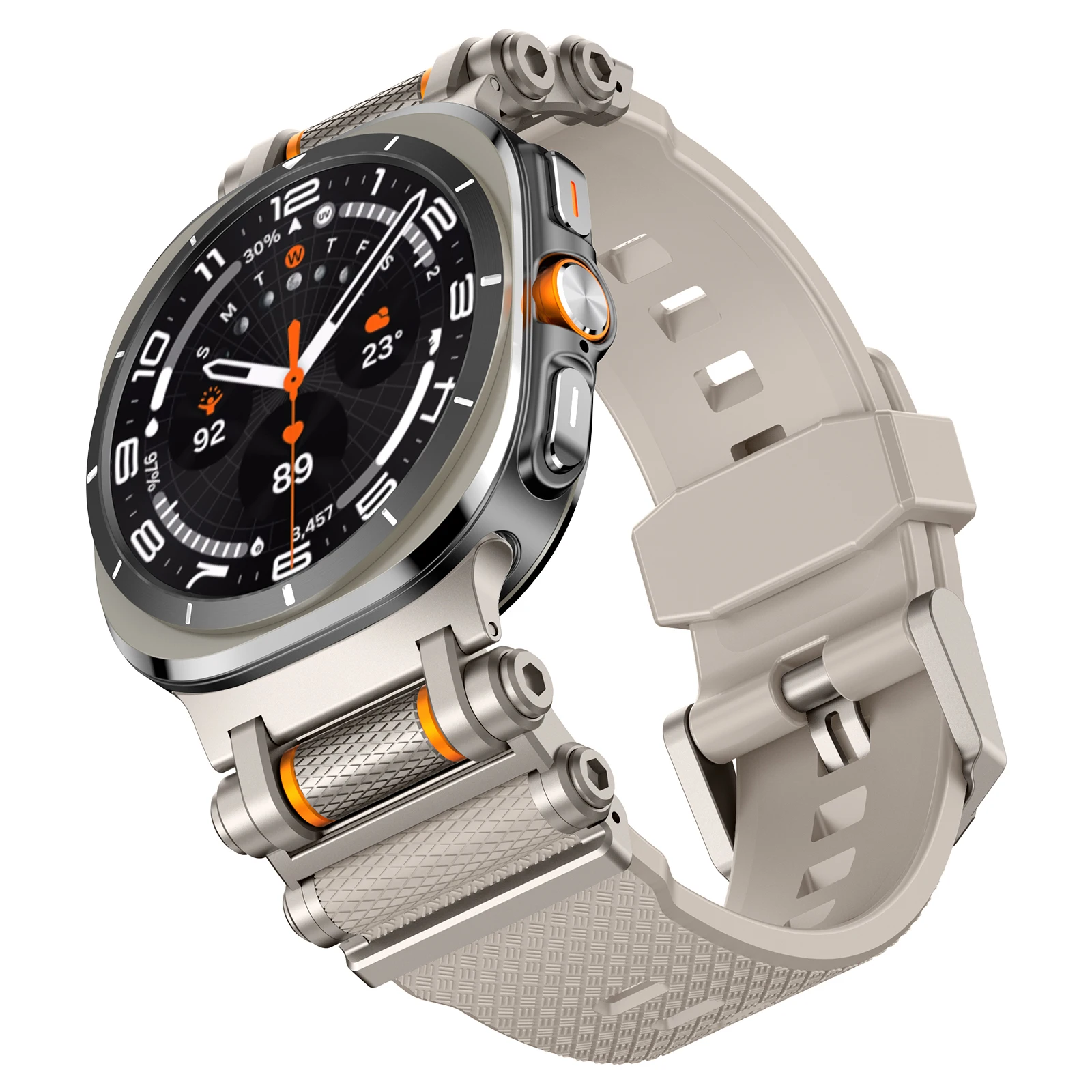 Elegant Silicone Sport Strap for Luxury Watches - 47mm No-Gap Wristband Bracelet