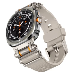 Elegant Silicone Sport Strap for Luxury Watches - 47mm No - Gap Wristband Bracelet (Ti - Starlight)