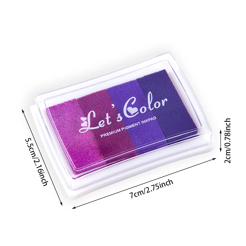 Gradient Colors Inkpad Clear Stamps DIY Craft Ink Pad Rubber Stamps Inkpad Ink Stamp Pad Colorful Cartoon Craft set 1pcs clear stamps rubber stamps ink stamp pad