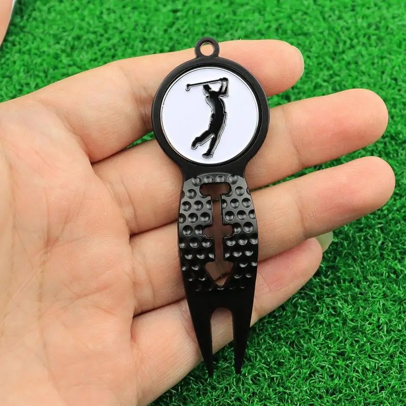 Divot Tool And Ball Marker Zinc Alloy Ball Marker Divot Repair Tool Portable Rustproof Sturdy Golf Accessories For Cleaning