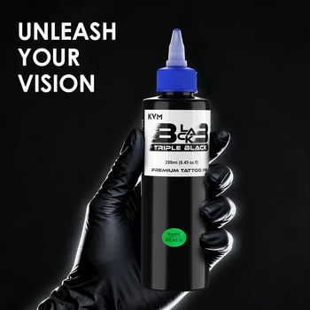 KVM 1 Pz 8 oz Nero Inchiostro Del Tatuaggio Pigmento Body Art Tatuaggio Professionale Colori di Bellezza Trucco Inchiostro Del Tatuaggio Permanente per la Vernice di Body Art