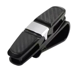 Carbon Fiber Multi-Function Car Visor Clip (Silver)
