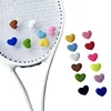 6Pcs Cute Heart-shaped Tennis Vibration Dampeners Tennis Racket Anti Vibration Food Shape Tennis Racquet Damper Tennis Accessory