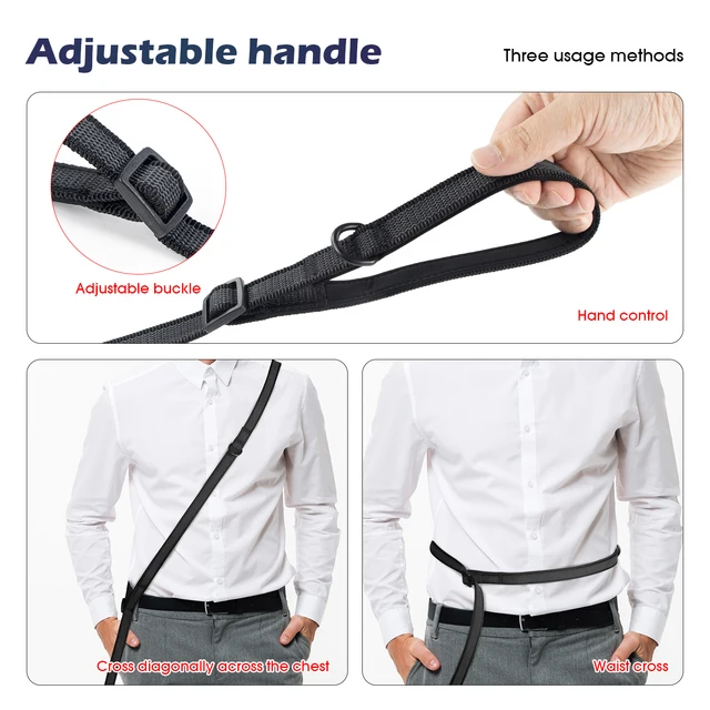 Hands Free Double Handle Dog Leash for Running Walking, Adjustable Multifunctional Crossbody Waist Leash Big Medium Pet Dogs 5