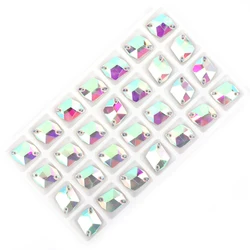 VC Sew - On AB Rhinestone Cosmic Flatback Glass Crystals for DIY Decoration and Embellishments (Crystal ab)