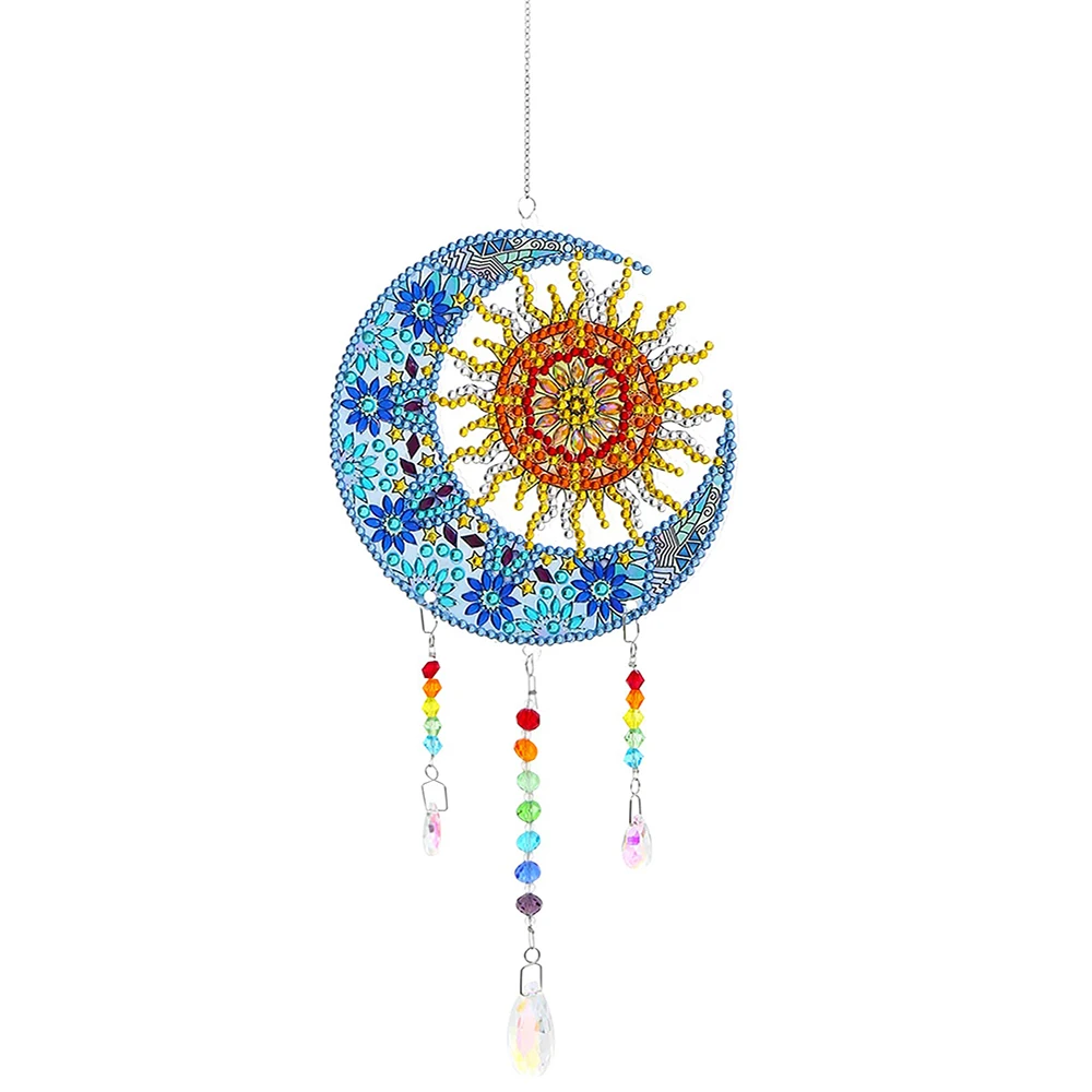 

5D DIY Diamond Painting Dream Catcher Wind Chimes Crystal Pendant Hanging Ornament DIY Craft Mosaic Kit Home Wall Door Decor