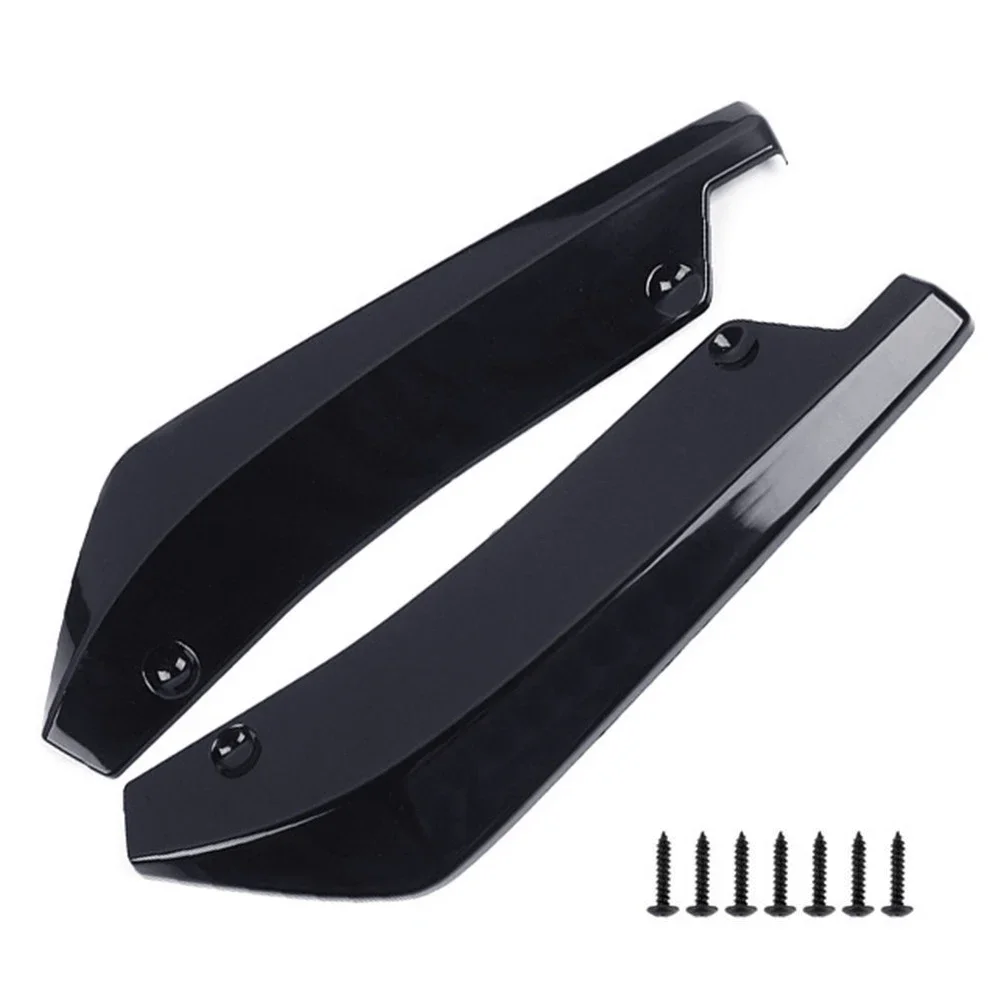 2pcs Car Bumper Spoiler Front Rear Lip Anti-collision Scratch Protector Universal Car Carbon Fiber Winglets Side Skirt Extension