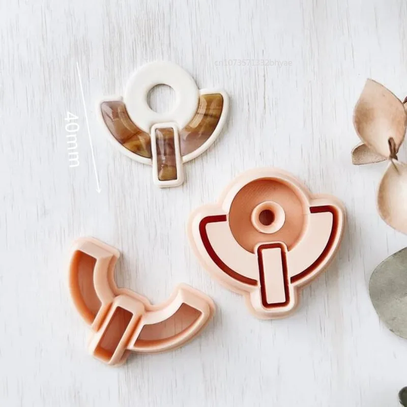 Abstract Symmetry Polymer Clay Cutters Faux Stone Dangle Clay Cutting for Earrings Jewelry Pendant Embossing Ceramics Tools polymer clay cutter pottery clay tools pottery clay carving tools