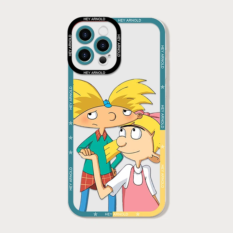 Hey A_Arnolds Cartoon Couple Clear Phone Case