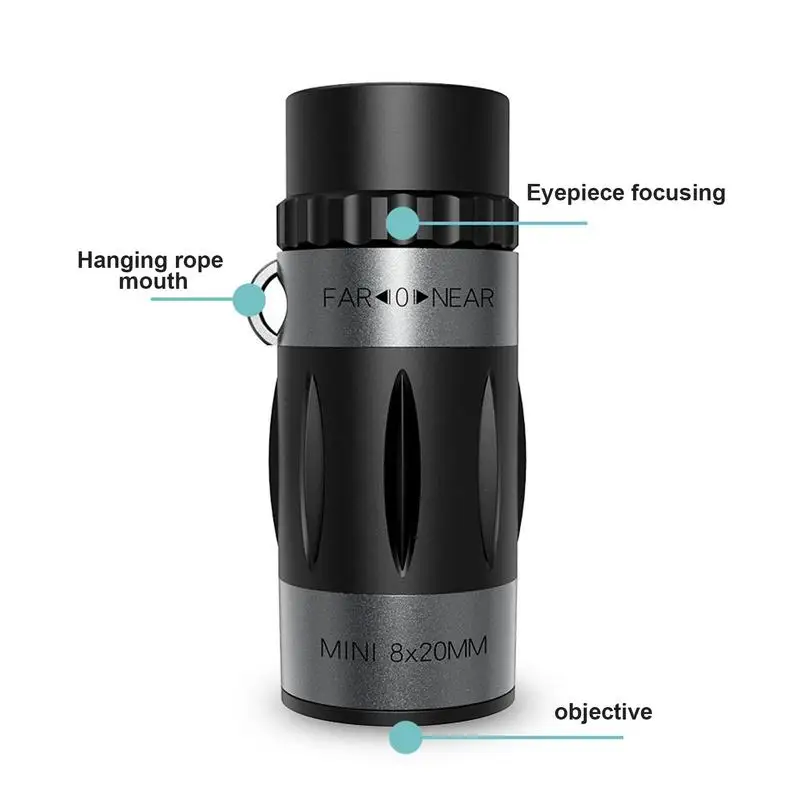 Handheld Telescopes for Adults HD Monocular Telescope Small Telescope High Powered 8x20 Monocular Scope Clear Vision Monocular 5