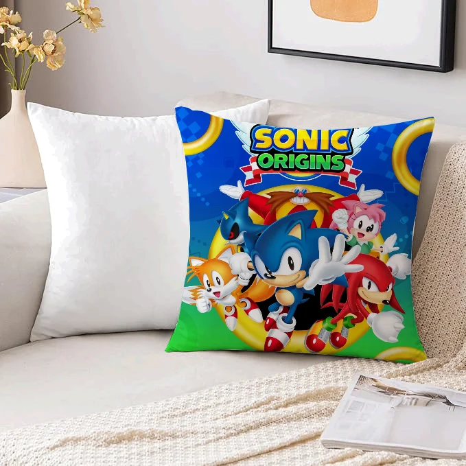 Anime Pillow Cover S-Sonic the HedgehogS Pillow Covers Decorative Decorative Pillows for Sofa Cushion Cover 45x45cm Pillowcase 3