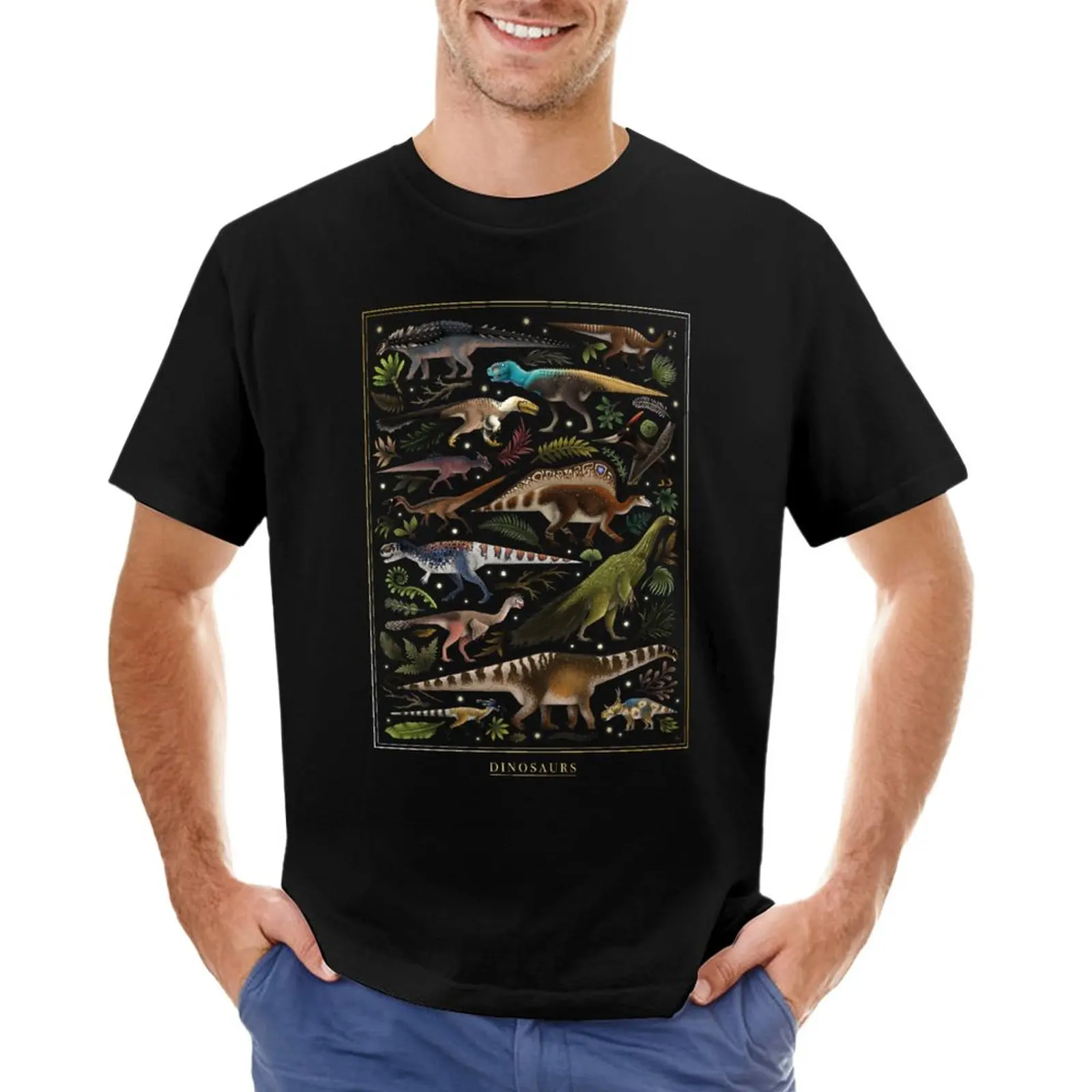 

Dinosaurs III T-Shirt graphic t shirt plus size tops summer top men t shirt
