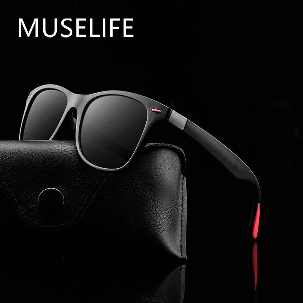  Солнцезащитные очки MUSELIFE поляризационные UV400 для мужчин и женщин, зеркальные винтажные, для вождения, брендовые дизайнерские, летние 