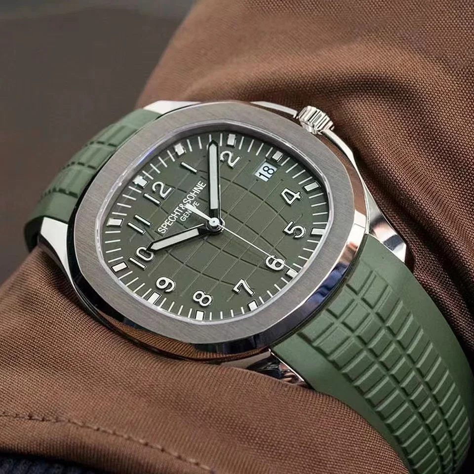 นาฬิกาข้อมือกลไกอัตโนมัติ 40MM กระจกแซฟไฟร์ กันน้ำ 50M