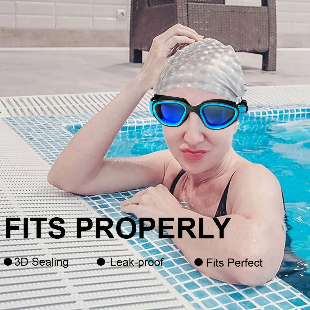 Adult Anti-Fog UV Protection Lens Swimming Goggles Waterproof Adjustable Silicone Swim Glasses,swimming goggles