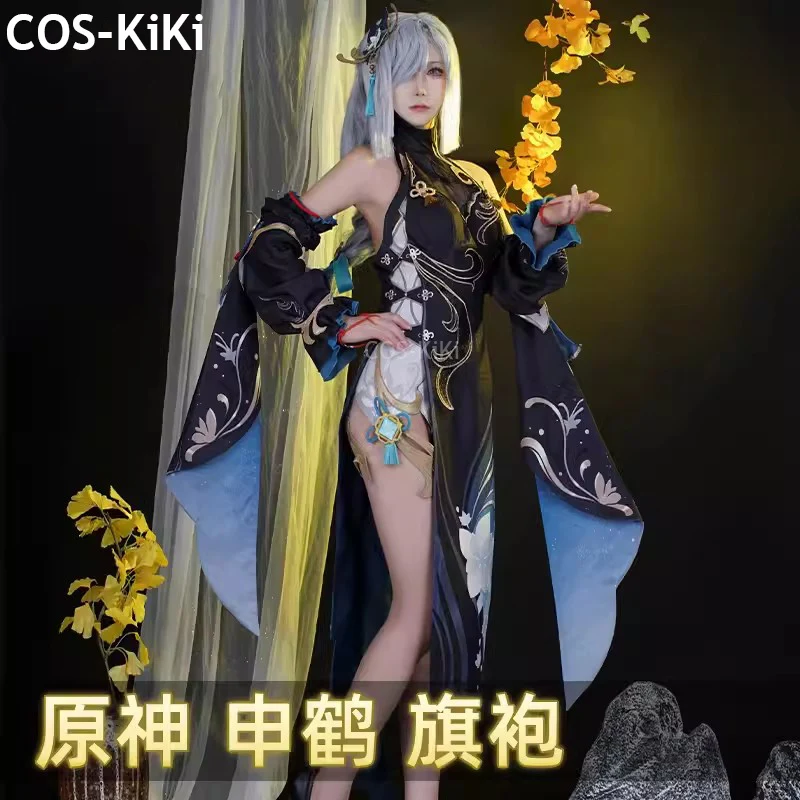 

Костюм женский для косплея COS-KiKi Genshin Impact Shenhe с изображением морского фонаря на новый год