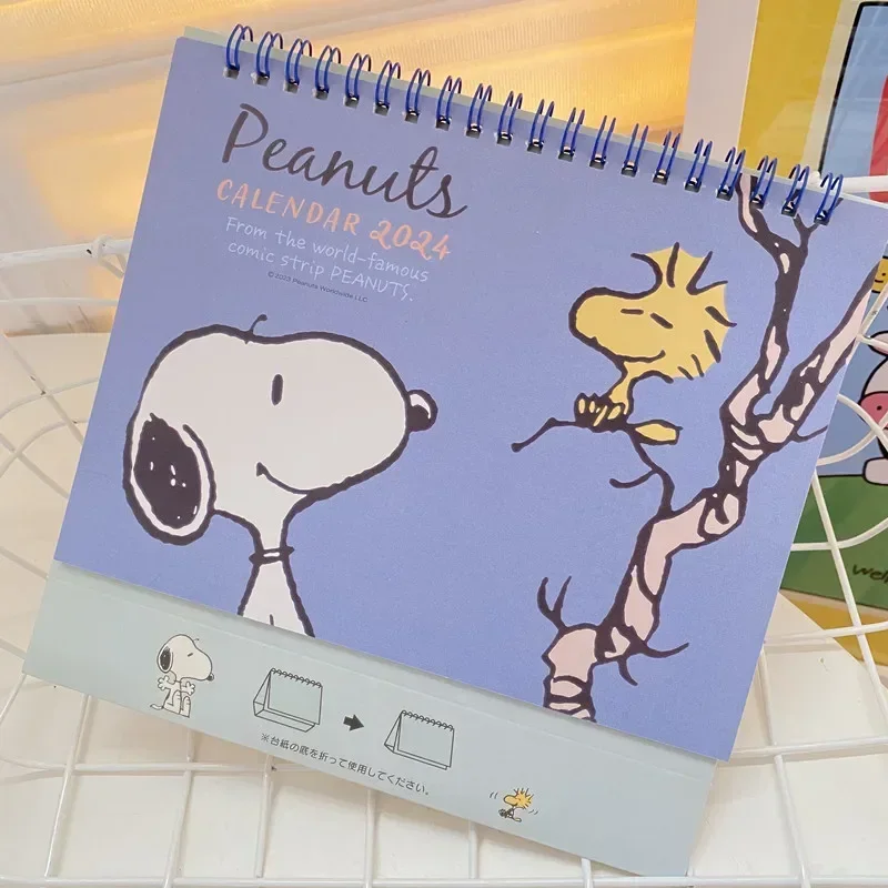 2024 Snoopy Calendar Book New Datebook Peanuts Cartoon Happy New Year  Calendars Tabletop Ornament Kids Toy Pendent Desk Calendar - AliExpress