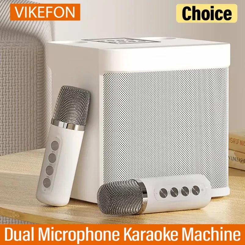 Dual Microphone Portable Karaoke Machine for Home KTV System