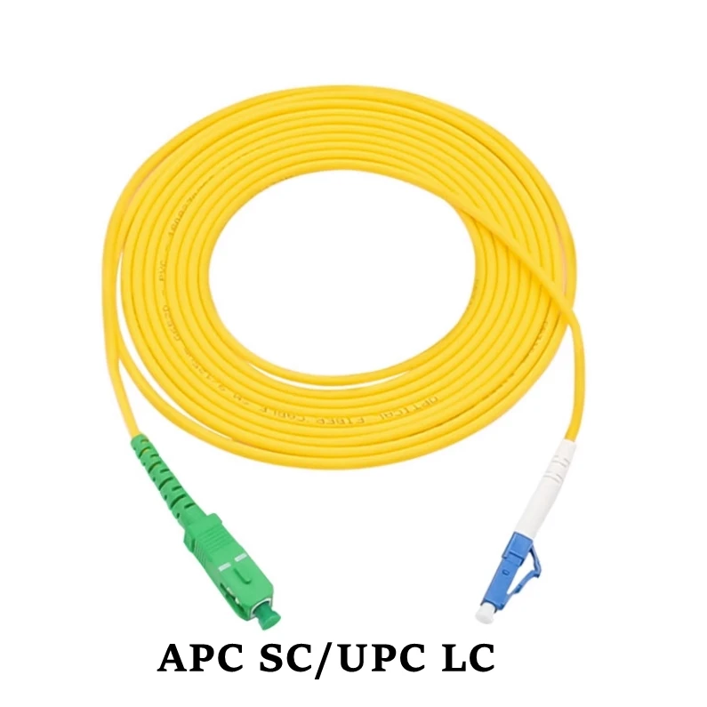 Elfcam® - Cavo In Fibra Ottica Da 1 M FC/UPC A FC/APC,Modalità Singola Duplex, Giarrettiera Ottica 9/125 Um OS2 2,0 Mm G652D LSZH, Giallo (1 M - Foto 5