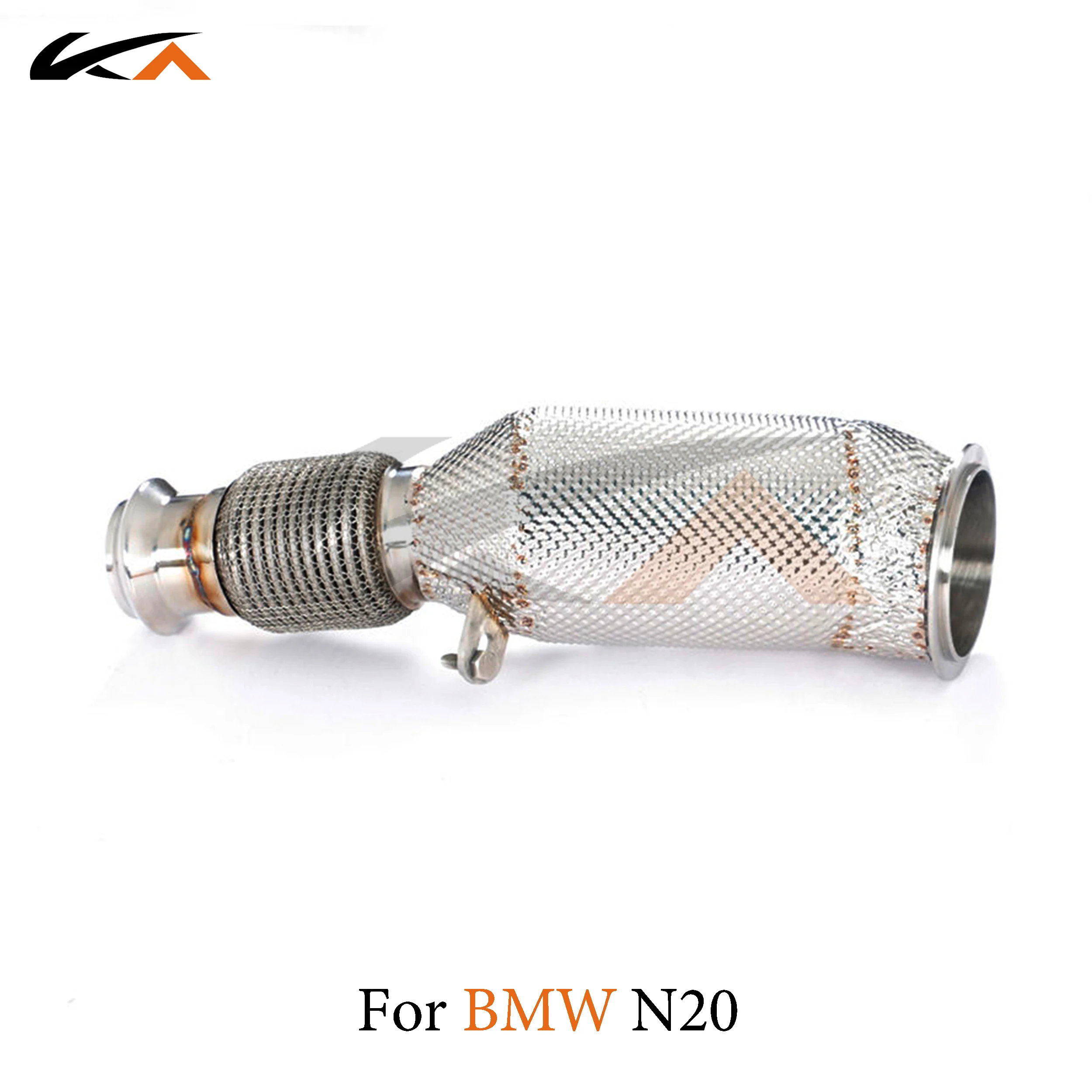KA 튜닝 다운파이프 배기 스테인리스 스틸 헤더, BMW N20 다운파이프 성능, 자동차 부품 열 차폐 촉매