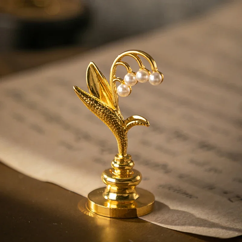 Vintage Fire Paint Wax Seal Stamp Handle Gemstone Suzuki Orchid Fai Da Te Animal Tool Timbri Scrapbooking Carte Di Nozze Forniture Artigianali