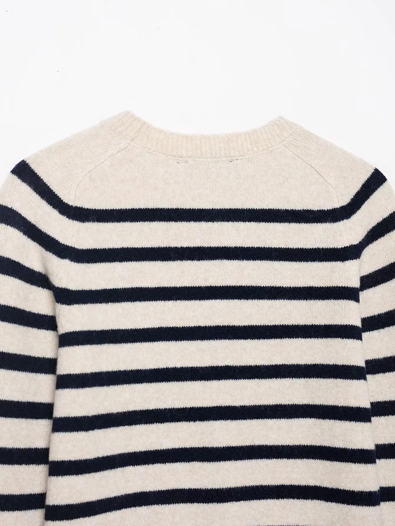 Women's Spring Autumn New Casual Stripe Sweater Female O-Neck Slim Fit Elegant Commuter Pullover Street Long Sleeve Knitted Top