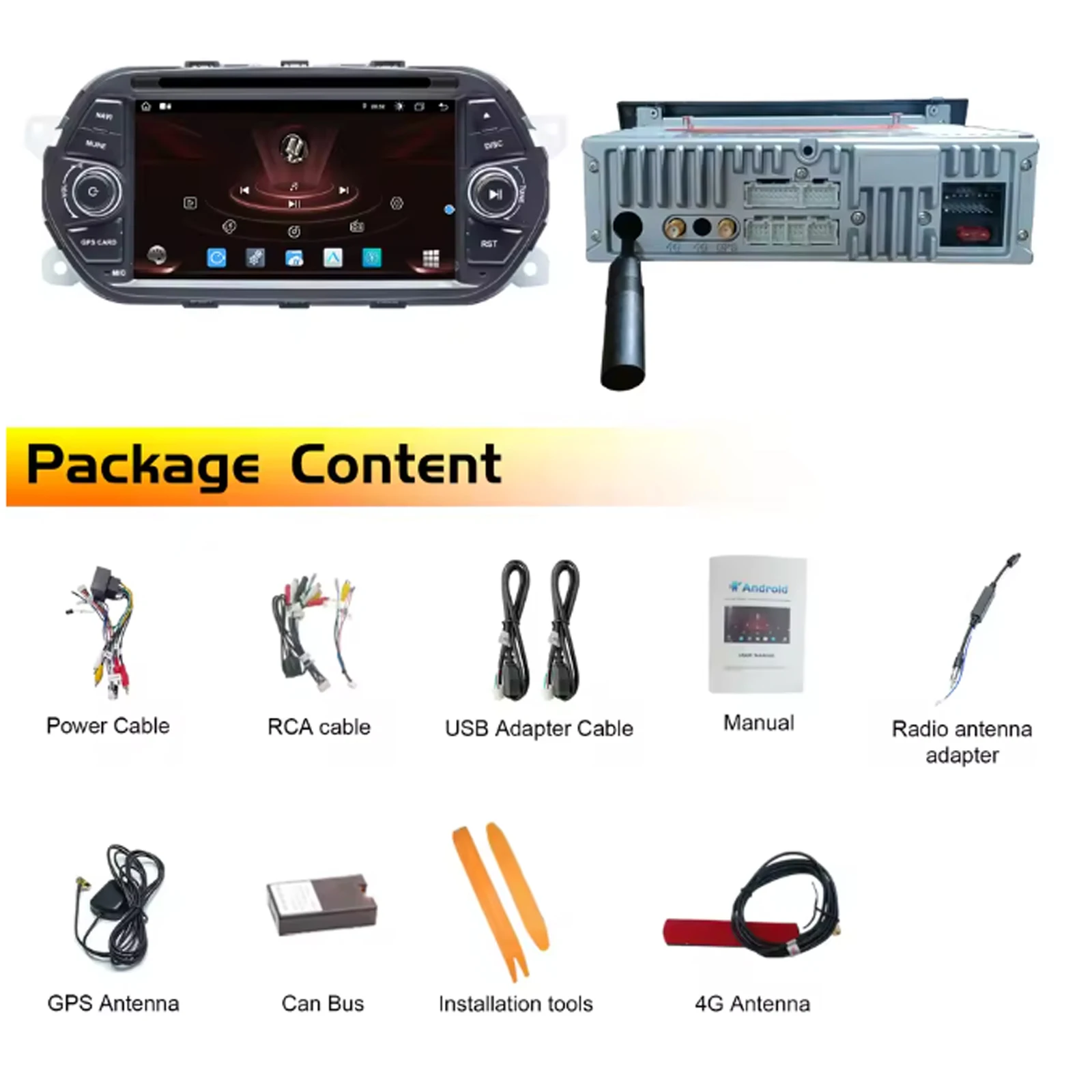 Android Car Radio for FIAT TIPO EGEA 2015-2017 Multimedia Player Supports CarPla