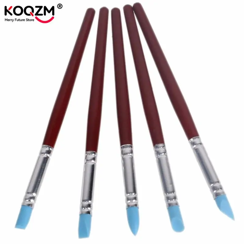 5Pcs Art Craft Clay Pottery Tools Modeling Sculpture Sculpting Carver Carving Tools Pen Silicone Fondant Shaping Pen Brush 5pcs art craft clay pottery tools modeling sculpture sculpting carver carving tools pen silicone fondant shaping pen brush