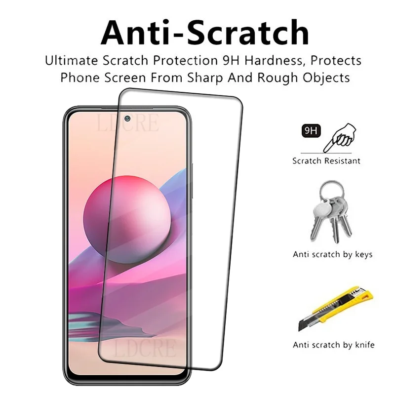4Pcs Für Xiaomi Redmi Hinweis 10S Glas Redmi Hinweis 10S Gehärtetem Glas Volle Abdeckung Kleber 9H für Screen Protector Redmi Hinweis 10S 6,43" – Detail 2