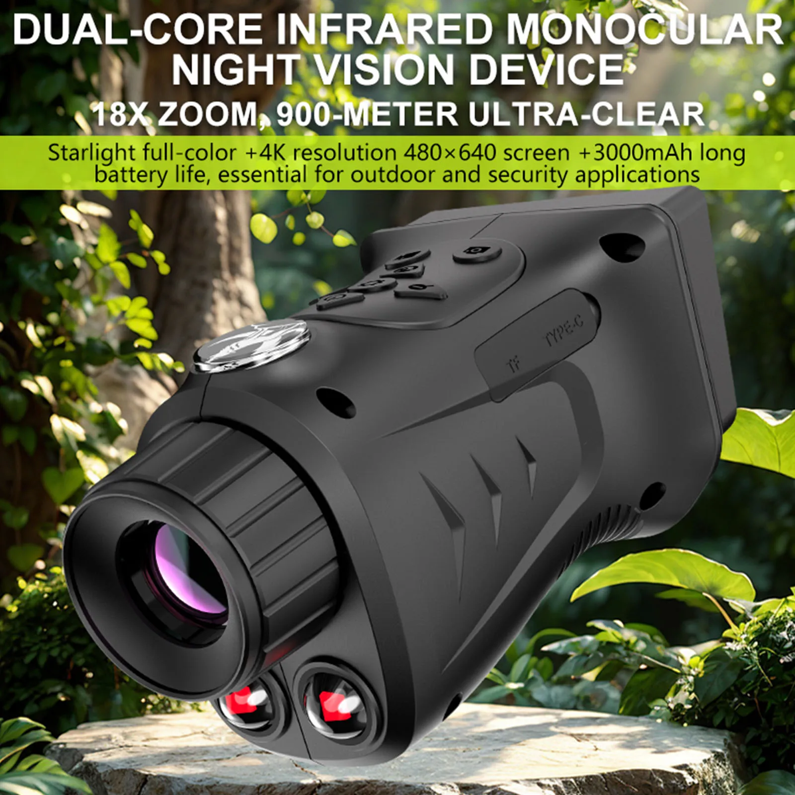 4K Infrared Night Visions Device with 2.8 Inch Large Screen 18X Digital Zoom 2