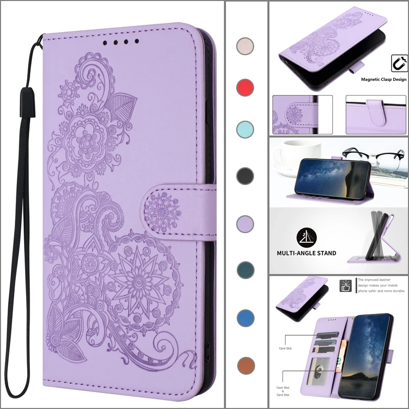 Per Motorola Moto E40 Custodia In Pelle Pu Per Motorola Moto E 40 30 20 E40 E30 E20 Custodia A Portafoglio Vintage In Rilievo Flip Stand