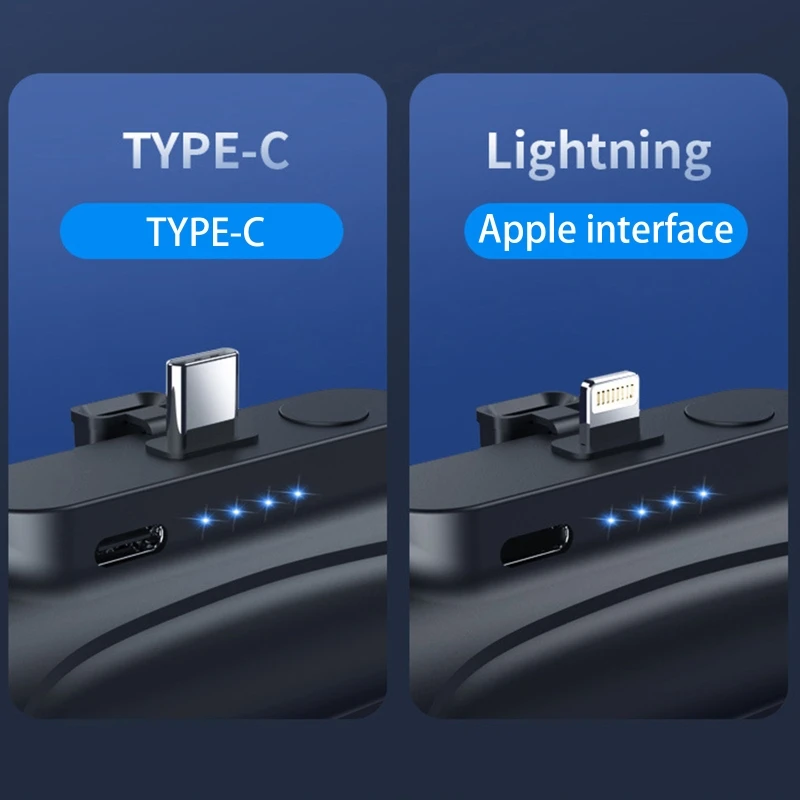 Mini 5000mAh Täschepowerbank mat LED-Taschenlampe Duebelinterface Schnellladegerät Portable Extern Batterie_voghion.com