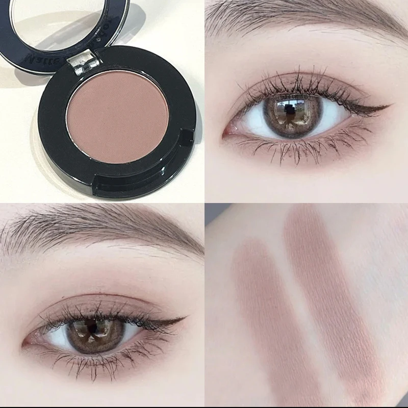 Matte Cement Brown Eyeshadow Nose Shadow Facial Contouring Press Powder Color Rendering Brighten Contour Palette Korean Makeup