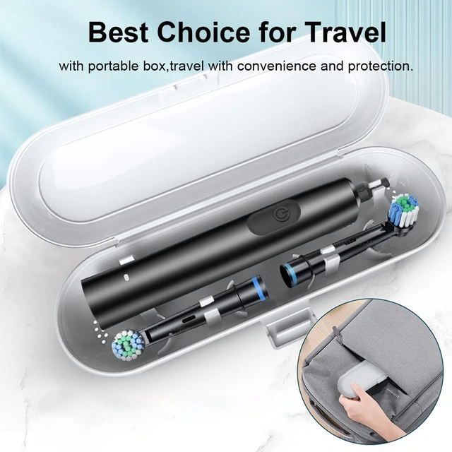 Electric Rotating Toothbrush Deep Clean Whitening Teeth for Adult Ultrasonic Toothbrush with 4/8pcs Refill Replacement Heads 6