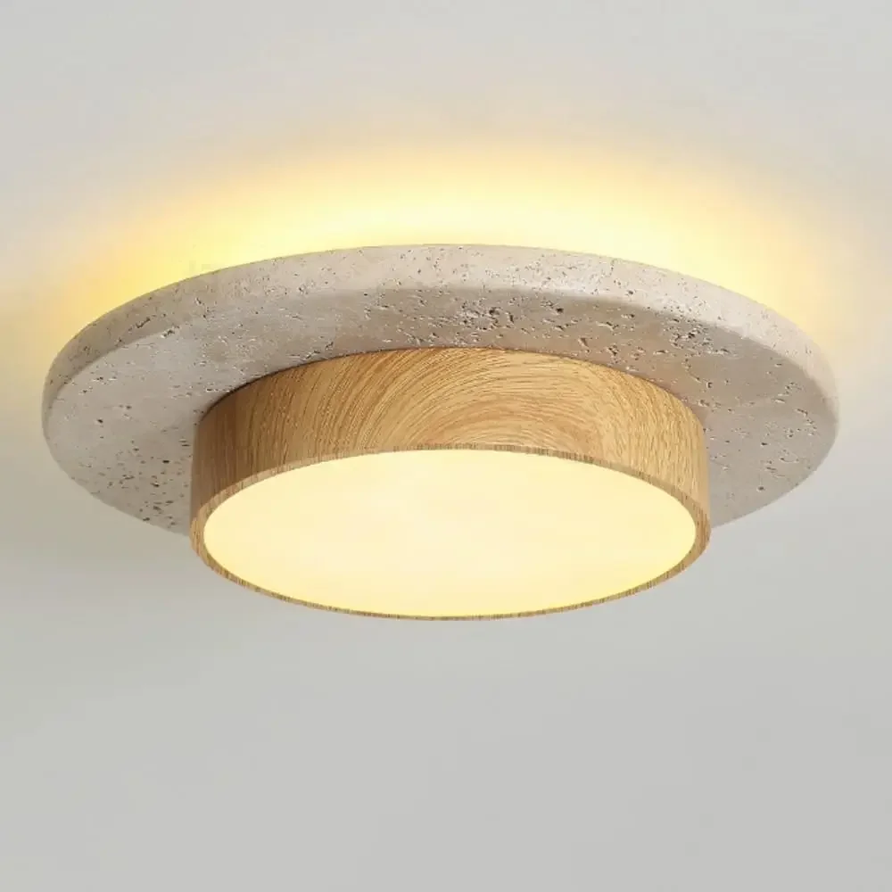 Nordic retro design ceiling light medieval bedroom LED light entrance Japanese style Yellowstone cave stone LED ceiling light
