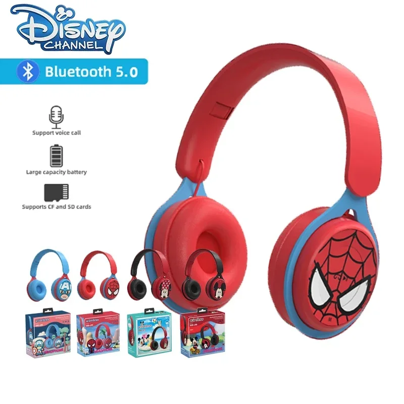 Wireless Headphones Disney Marvel Steel Mickey Earphones Bluetooth