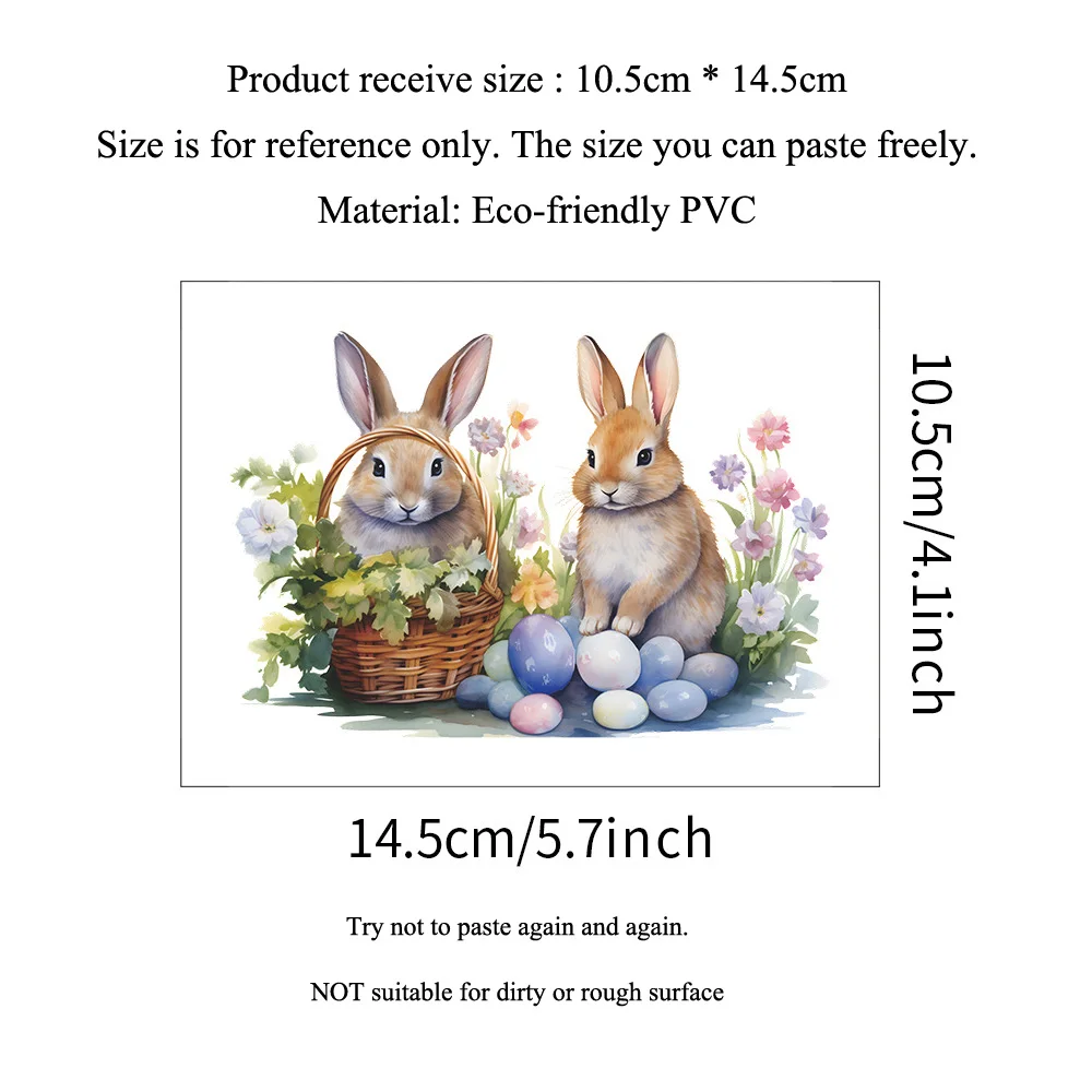AHANDMAKER 6Pcs Cute Rabbit Light Switch Stickers, 7x7...