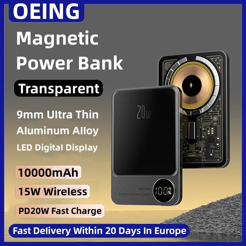 Caricabatterie Rapido Wireless Magnetico Power Bank Per Powerbank Magsafe Per Apple Iphone Samsung Xiaomi Batteria Ausiliaria Esterna